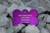 Keltora Pets Aluminium Hondenpenning Botje Purple KPBNPU-M
