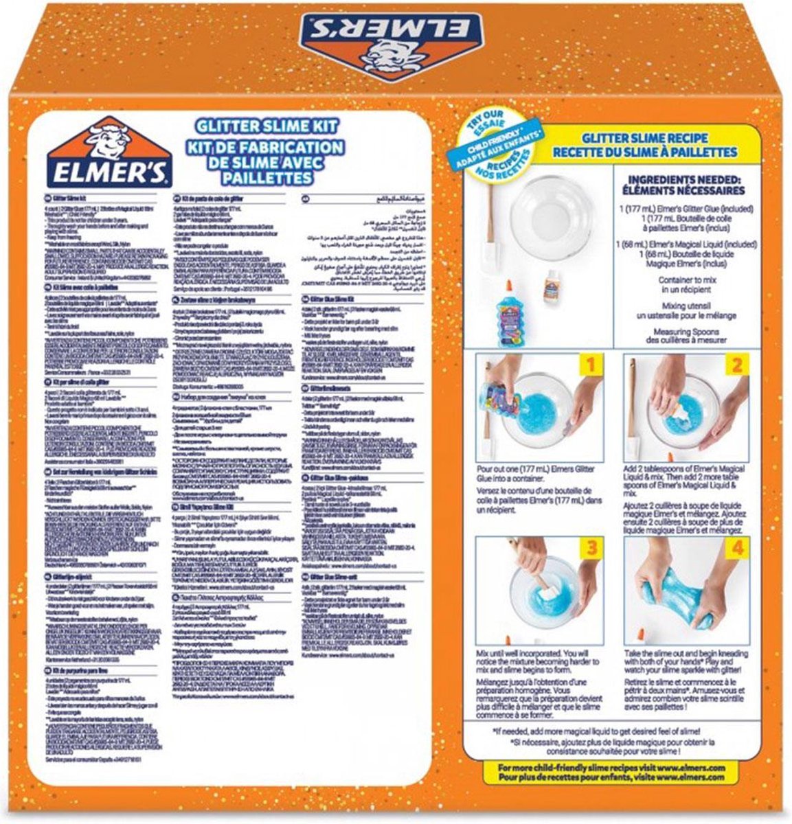 Elmers Glue Glitter pakket. Glitterslijm maken die altijd lukt! NU met  extra 118ML