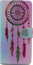 Samsung Galaxy S6 Edge Hoesje met Print - Portemonnee Book Case - Kaarthouder & Magneetlipje - Kleurrijke Dromenvanger