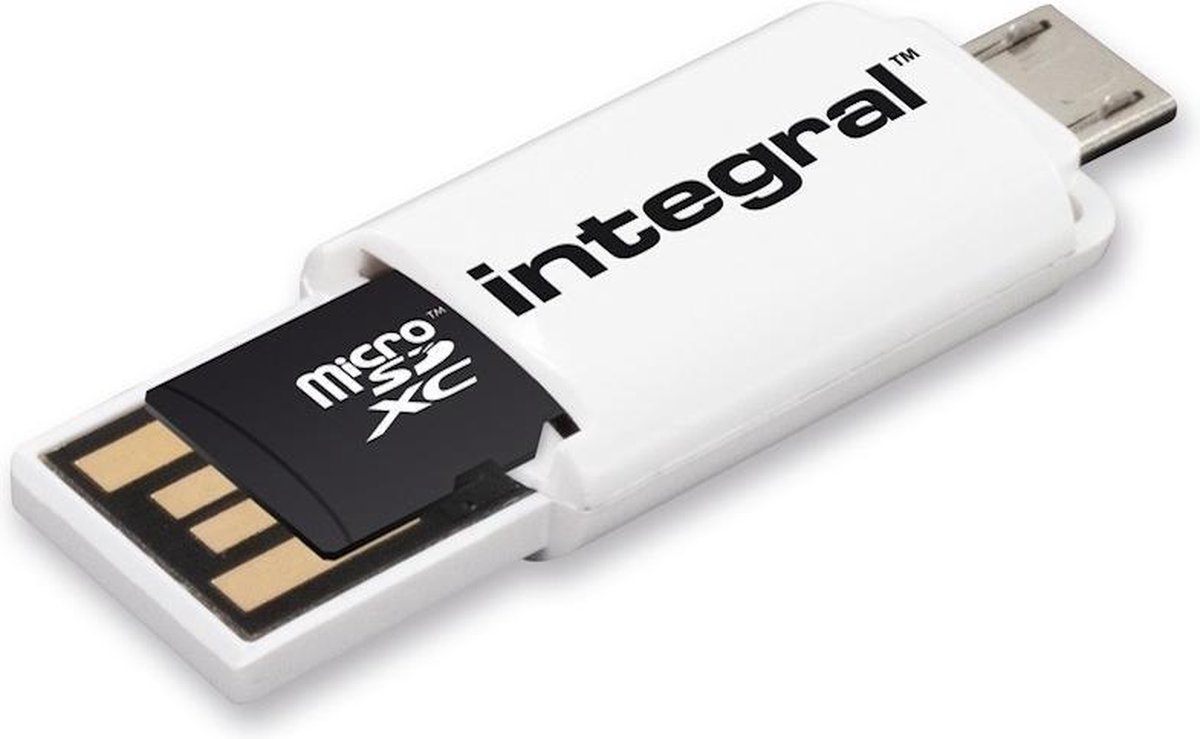 Integral MicroSD OTG Card Reader USB 2.0