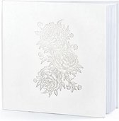 Partydeco Gastenboek Peonies wit