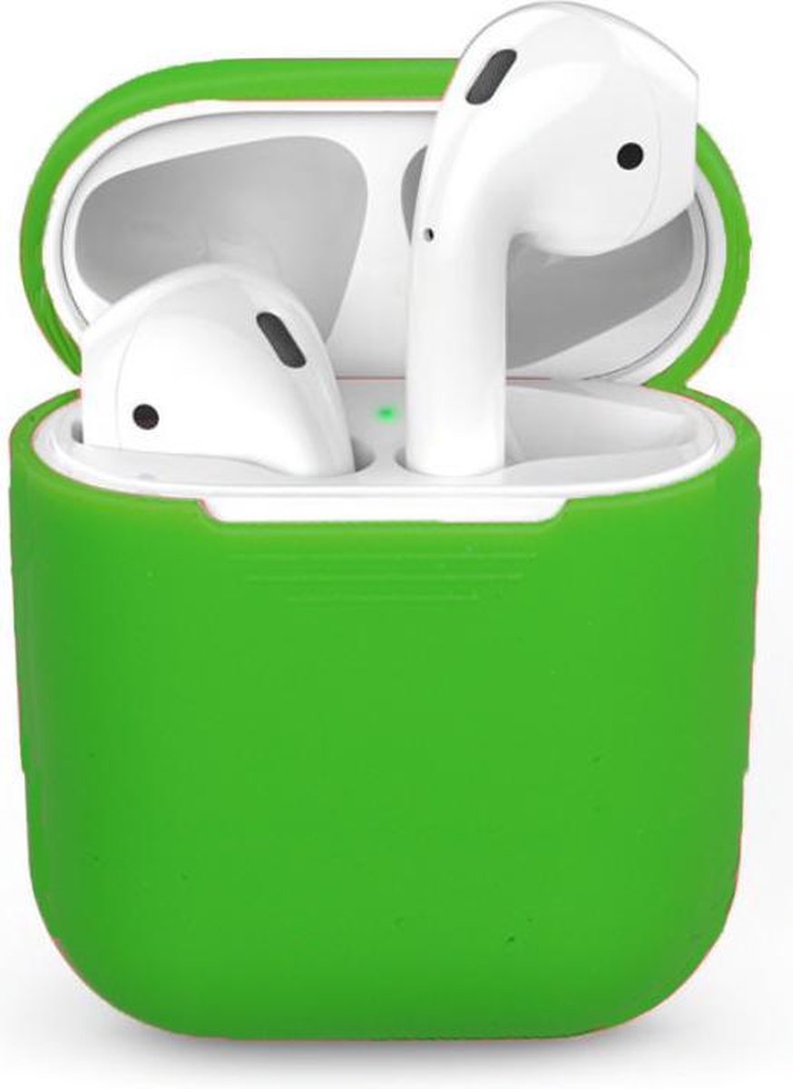 Siliconen case geschikt voor Apple Airpods - Vel Groen