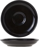 Soucoupe noire confortable et tendance Barista D13cm pour sac poterie 7-15cl - (lot de 12)