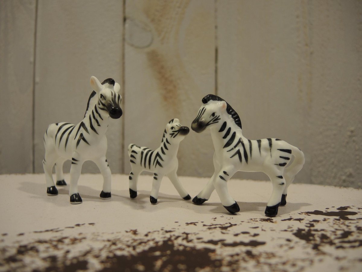 het einde ontwikkeling bagage Miniatuur Beeldjes - Zebra's - Set van 3 stuks | bol.com