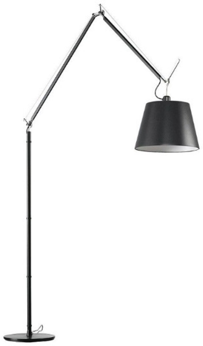 Artemide Tolomeo Mega vloerlamp schakelaar zwart/Ø 32 cm satijn zwart