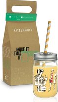 Ritzenhoff Make It Take It Design Smoothieglas - Andrea Arnolt - 2 deksels