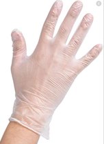 Handschoenen  wegwerp M vinyl gepoederd 100 st.