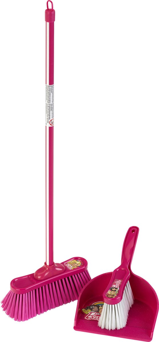 Klein Toys Barbie veegset – inclusief stoffer blik en bezem – roze