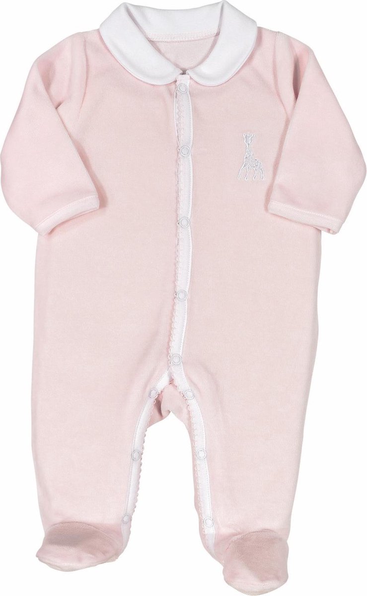 Sophie de giraf - boxpakje - met kraagje - velours - roze - 0 Maanden - 50 cm