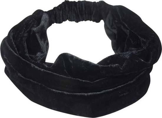 Zwart fluwelen hoofdband/haarband voor dames - Fluweel - Velours - Velvet haarband