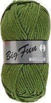 Big fun dik acryl garen groen - naald 7 a 8 - 5 bollen