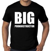 Big Porninstructor grote maten t-shirt zwart heren XXXXL