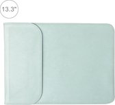 13,3 Inch Laptop Hoes Case Sleeve Universeel |PU Leer|Premium Kwaliteit| Mint Groen / Mint Green