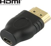 Coupleur adaptateur micro HDMI femelle vers HDMI mâle | Plaqué or