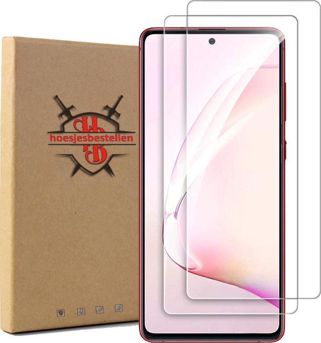 HB Glas Geschikt voor Samsung Galaxy S10 Lite Glas - 2X Tempered Glass - Transparant