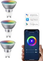 BELIFE® GU10 Smart Spot - 3 x Slimme Spot - Full Colour - WIFI spot met Google Assisant, Amazon Alexa & Siri