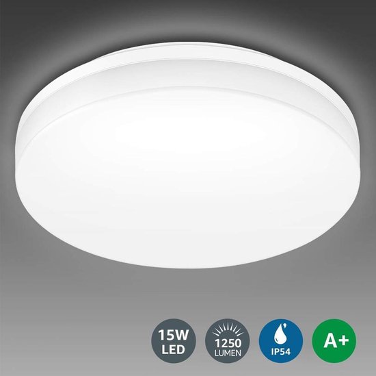 Badkamerverlichting plafondlamp LED - Helder wit licht - 120 graden  stralingshoek -... | bol.com