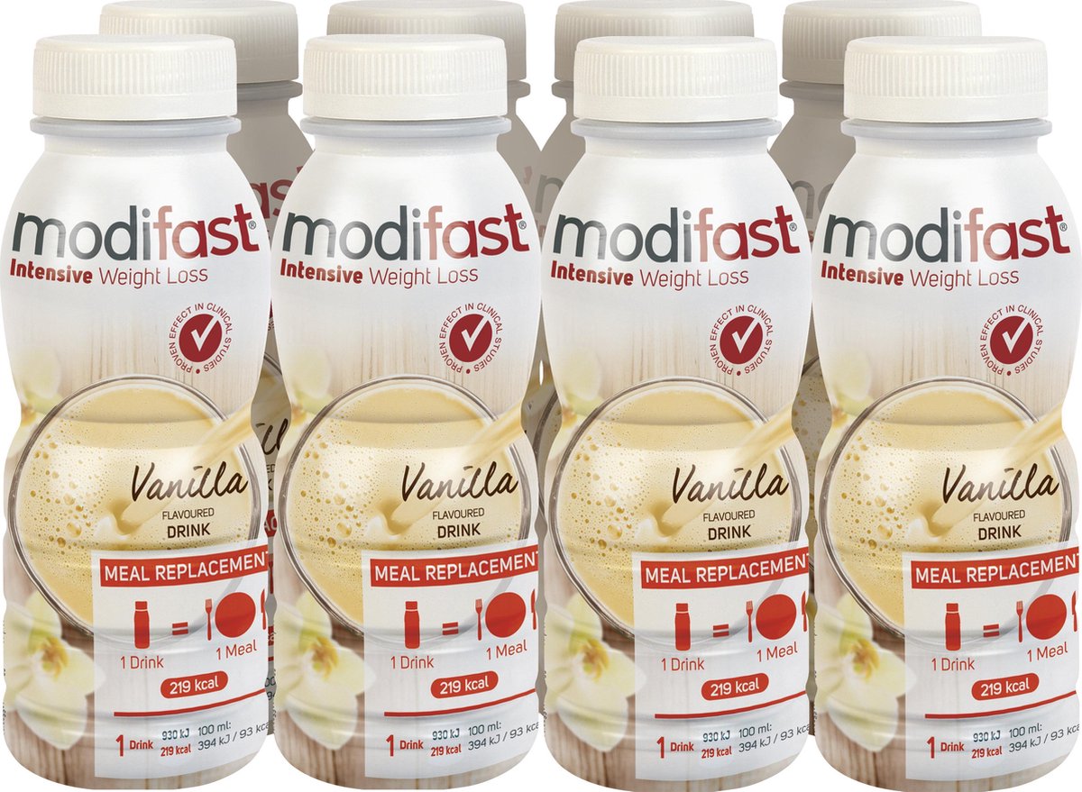 Goedkoopste Modifast Drink Vanille - 8x236 ml
