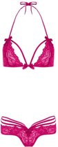 Leg Avenue Kanten BH-Setje - Roze - S/M - M/L