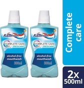 Aquafresh Complete Care Fresh Mint Mondwater  voor frisse adem - 2 x 500ml