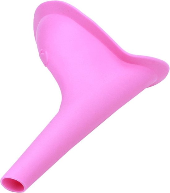 Een roze siliconen pluitje, van dichtbij gefotografeerd. Het apparaat heeft een uniek ergonomisch ontwerp.