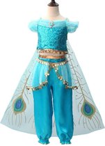 WiseGoods - Jasmine Kostuum - Alladin - Prinsessenjurk Meisje - Prinsessen Verkleedkleding - Carnavalskleding - Maat 104-110