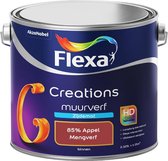 Flexa Creations - Muurverf Zijde Mat - Mengkleuren Collectie - 85% Appel  - 2,5 liter