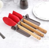 KELERINO. Lepelhouder - Aanrecht - Keuken - Silicone - Grijs