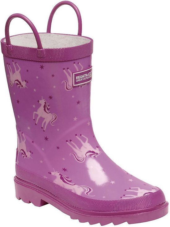 Regatta - Bottes Wellington Imprimées Minnow Enfants - Bottes - Enfants - Taille 34 - Rose