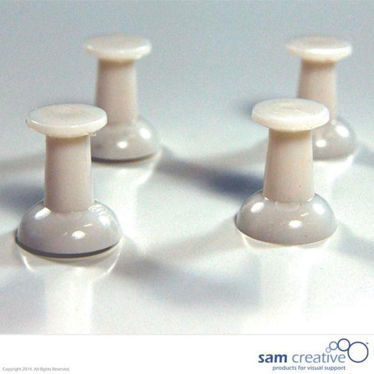 Set magnetische prikbord pins (10st) wit