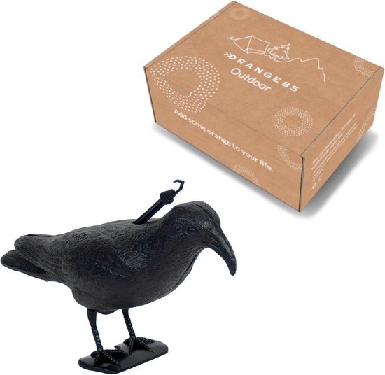 Épouvantail corbeau noir - répulsif pigeon - avec épingle - anti mouettes