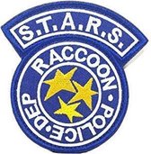 Resident Evil S.T.A.R.S Raccoon Police DEP geborduurde blauwe militaire patch embleem met klittenband