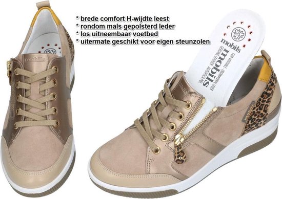 Mobils Ergonomic -Dames - taupe - sneaker-sportief - maat 40 | bol.com