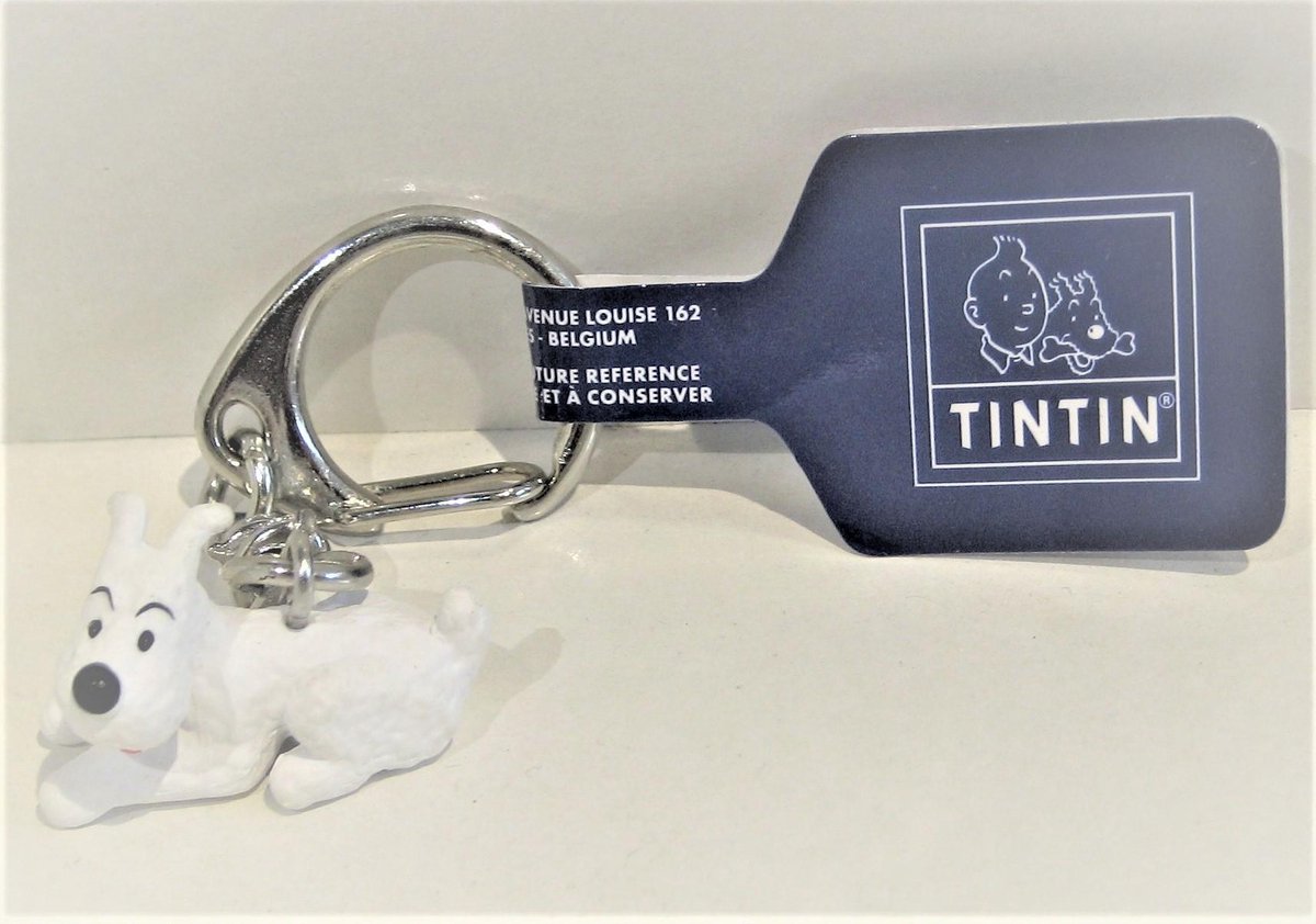 Kuifje PVC Sleutelhanger Bobbie Liggend 3 cm