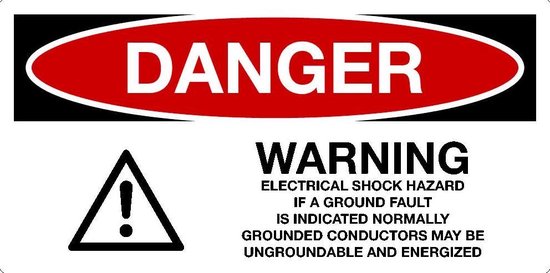 Danger sticker on sale