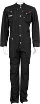 T'RIFFIC STORM  Overall Drukknoop Canvas was Zwart - Maat  56