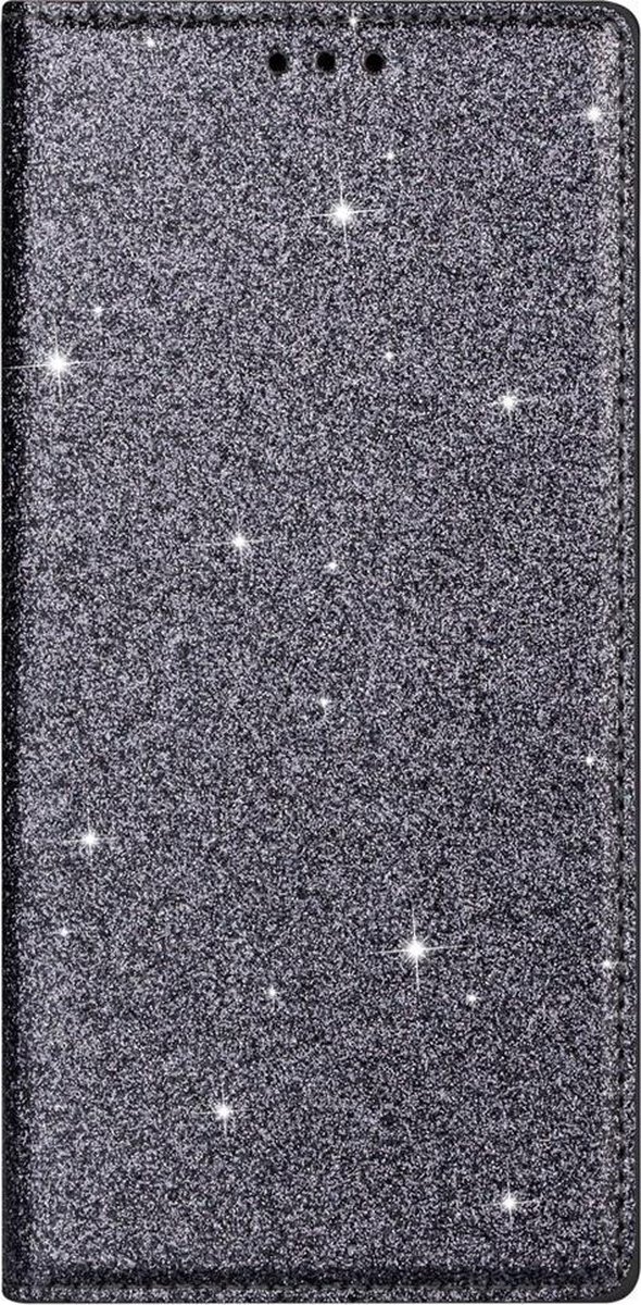 Glitter Book Case - Geschikt voor Samsung Galaxy S20 Hoesje - Grijs