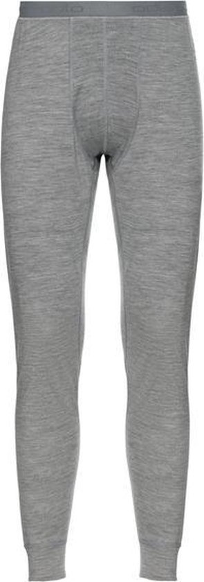 Odlo Suw Bottom Pant Natural 100% Merino Warm Heren Thermobroek - Grey Melange - Maat S