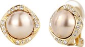Traveller Oorclips Dames Goudkleurig Brons Swarovski kristallen 114199