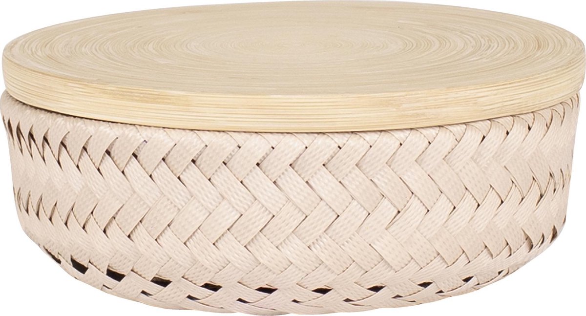 Handed By Wonder XS - Opbergmand rond met deksel- beige