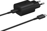 Samsung PD 25W Wall charger + cable- USB-C - Black