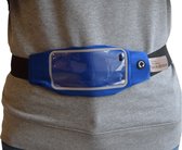 Sport Heupband - Hardloopband - Hardloop Riem Met Smartphone Houder - Waterdichte Heuptas- Blauw