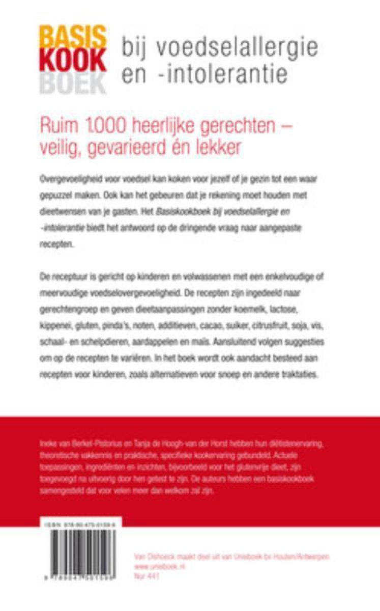 Basiskookboek bij voedselallergie en -intolerantie - back cover