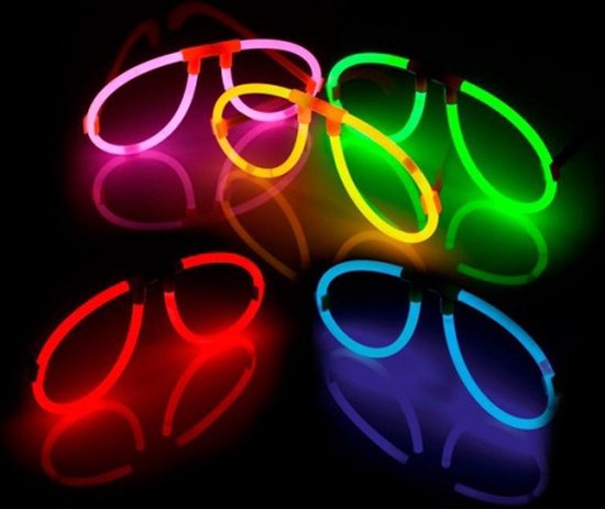 Pakket met 10 glow in the dark brillen | bol.com