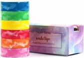 Washi tape set | 6 kleuren watercolour | 15mm x 5m