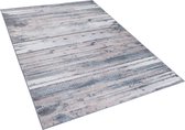 DALLICA - Laagpolig vloerkleed - Grijs - 140 x 200 cm - Polyester