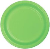 Kartonnen Bordjes groen 18 cm 20st - Wegwerp borden - Feest/verjaardag/BBQ borden / Gebak bordjes maat