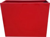 Design Plantenbak Moderne Bloembak - Fiberglass - 50x15x50cm - MAT ROOD - 62600A