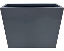 Design Plantenbak Moderne Bloembak - Fiberglass - 60x25x60cm - MAT GRIJS - 666A
