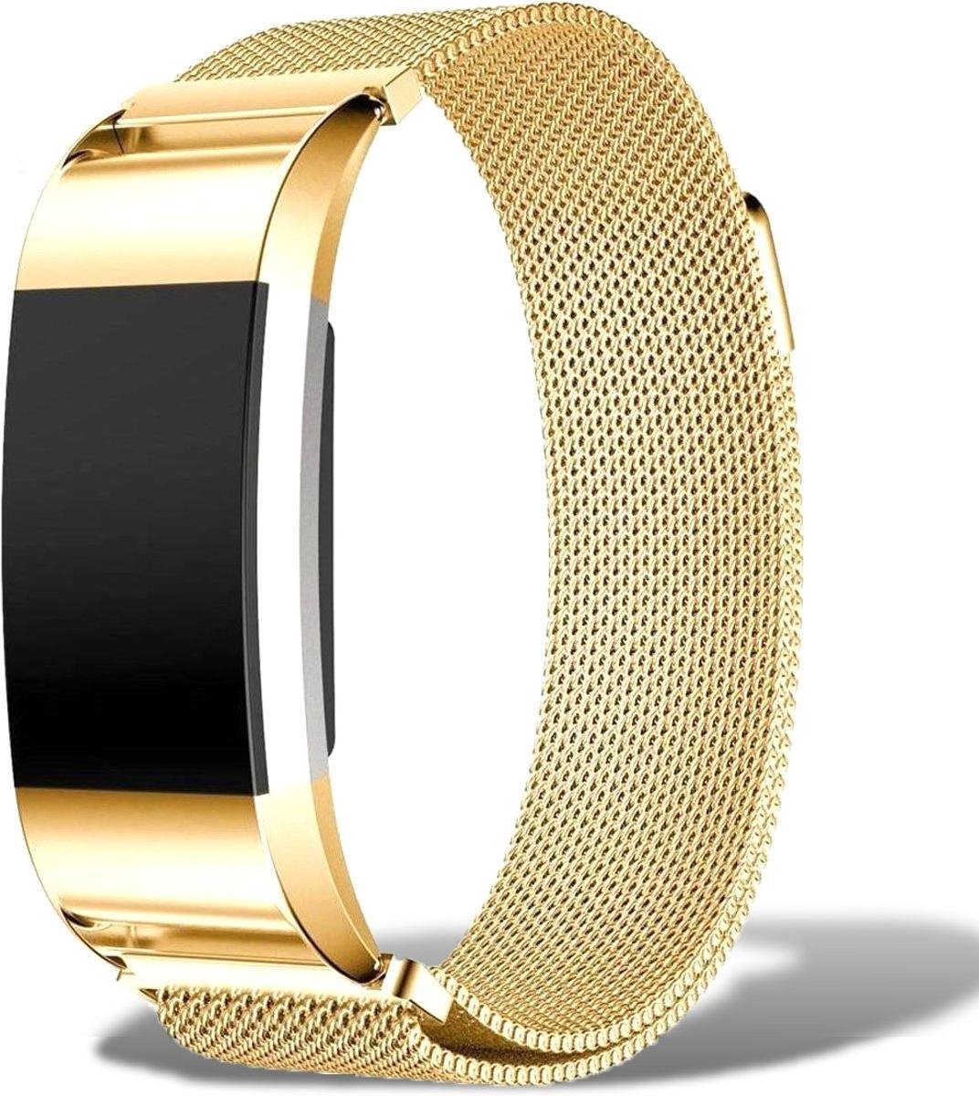 Milanees bandje - Fitbit Charge 2 Bandje - Goud
